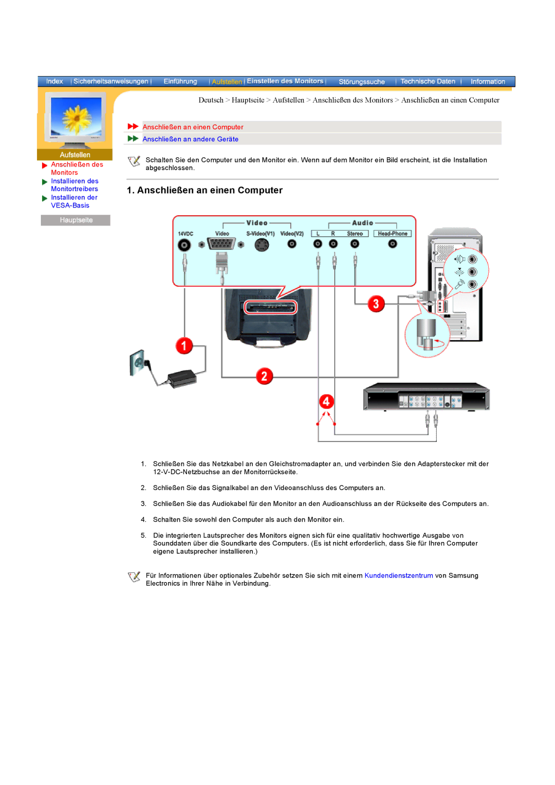 Samsung RB17ASSS/EDC, RB15ASSS/EDC, RB15ASSST/EDC, RB17ASSST/EDC manual Anschließen an einen Computer 