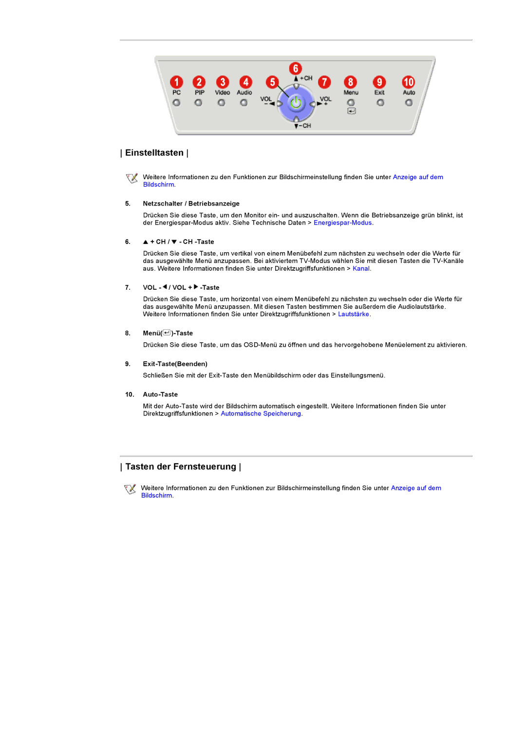 Samsung RB15ASSST/EDC, RB17ASSS/EDC, RB15ASSS/EDC, RB17ASSST/EDC manual Einstelltasten, Tasten der Fernsteuerung 