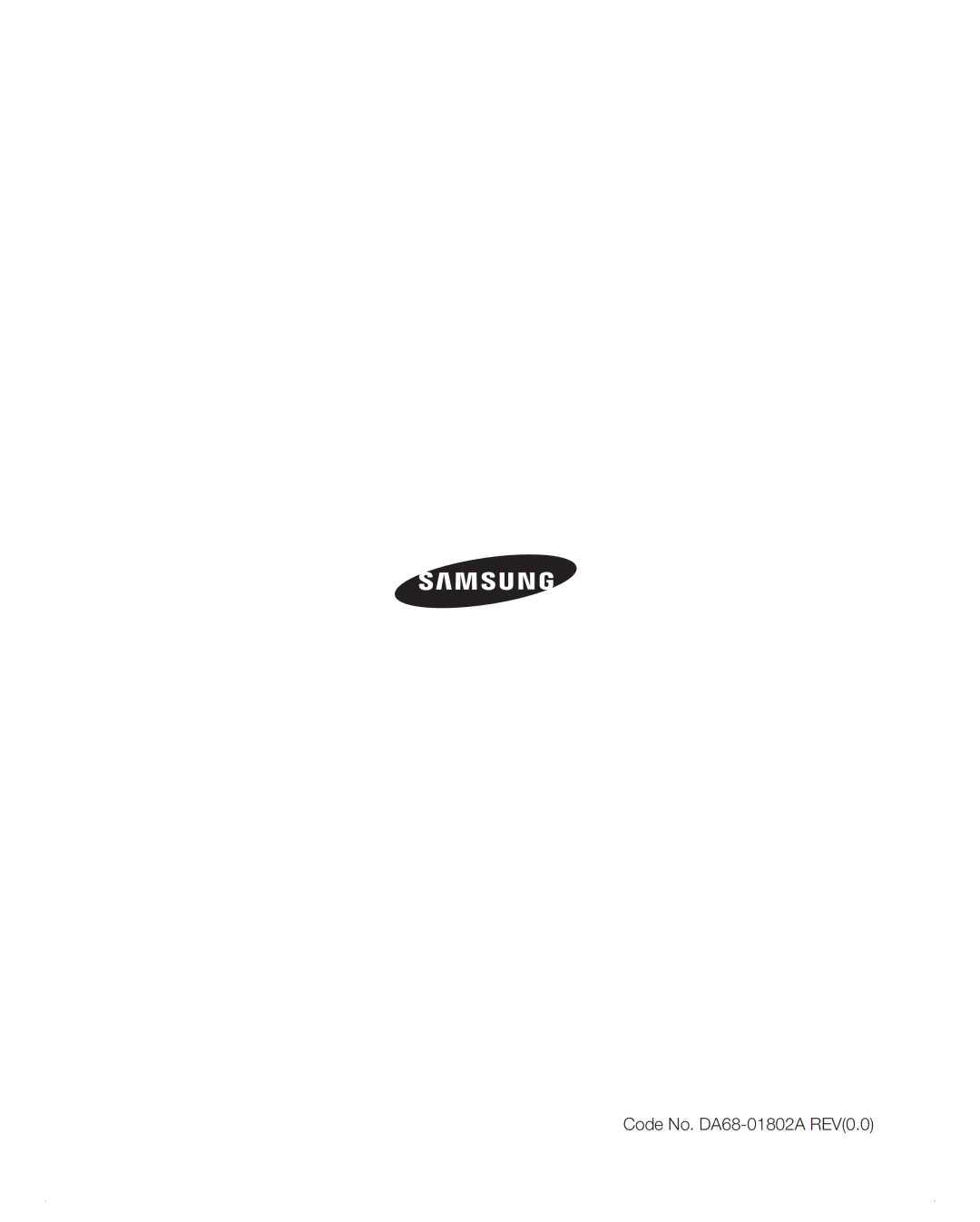 Samsung RB194AB, RB216AB, RB214AB, RB196AB manual Code No. DA68-01802A REV0.0 