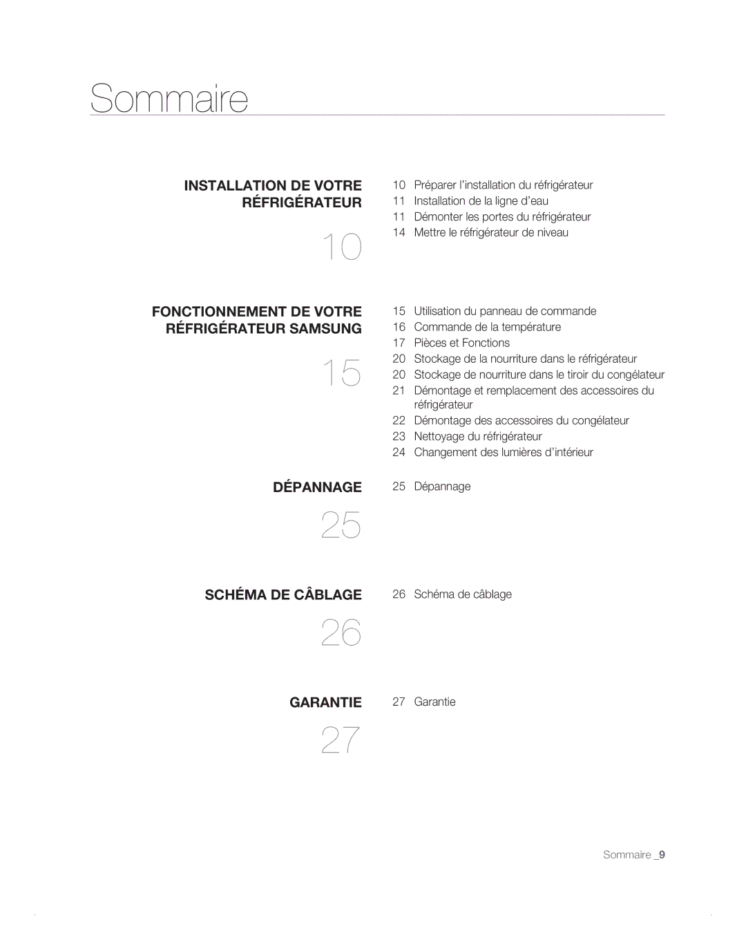 Samsung RB216AB, RB194AB, RB214AB, RB196AB manual Sommaire, Réfrigérateur 