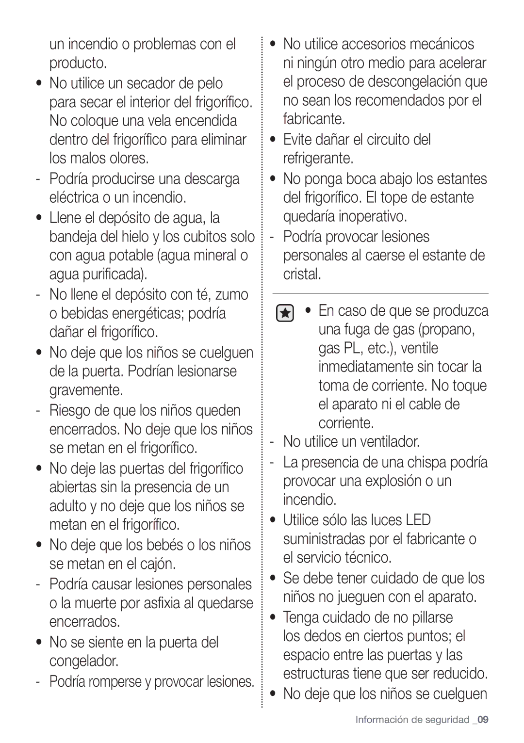 Samsung RB29HSR2DSA/ES Un incendio o problemas con el producto, No deje que los bebés o los niños se metan en el cajón 