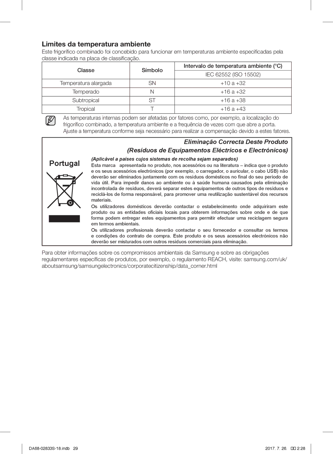 Samsung RB31FDRNDSA/EF, RB31FSRNDSS/EF, RB31HSR2DSA/EF, RB29FSRNDWW/EF manual +10 a +32, +16 a +32, +16 a +38, +16 a +43 