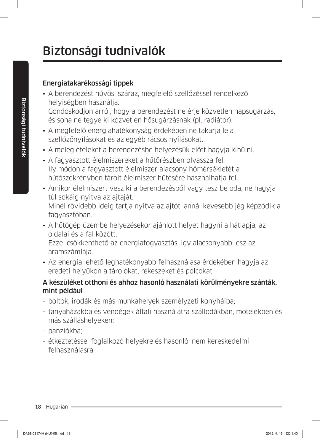 Samsung RB33J3030WW/EF, RB33J3830SA/EF, RB37J5925SS/EF, RB33J3030SA/EF, RB33J3230BC/EF manual Biztonsági tudnivalók 