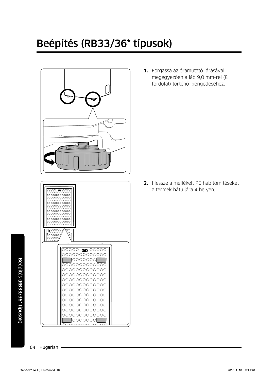 Samsung RB33J3230BC/EF, RB33J3830SA/EF, RB37J5925SS/EF, RB33J3030SA/EF, RB33J3030WW/EF manual 360 