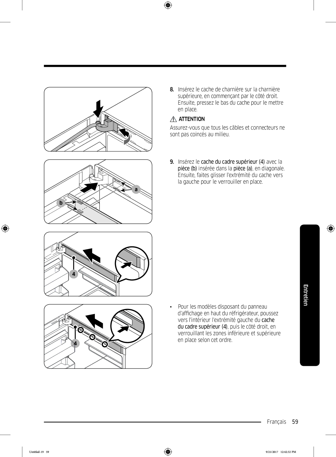 Samsung RB34K6032SS/EF, RB34K6100SS/EF manual Pour les modèles disposant du panneau 