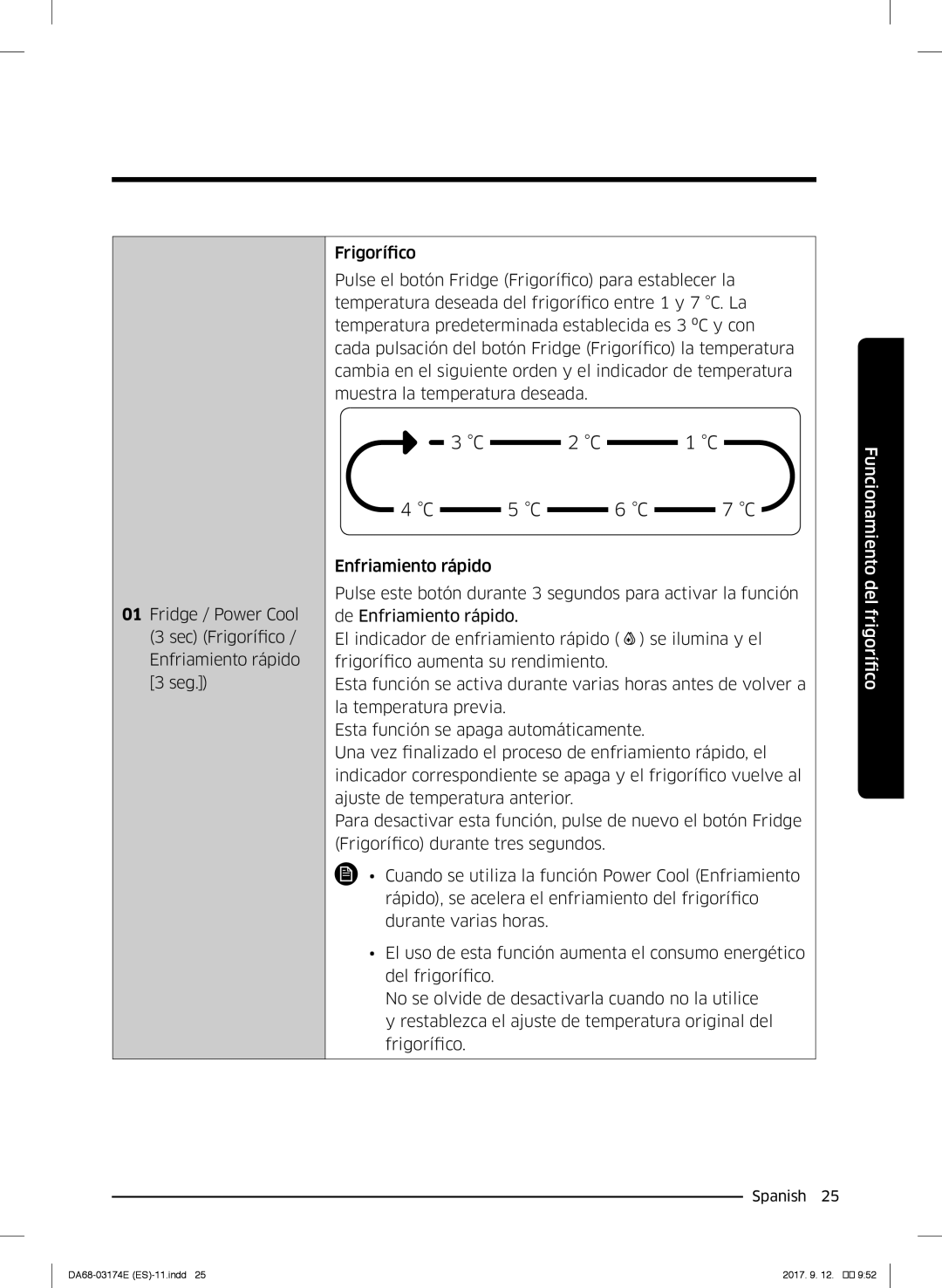 Samsung RB41J7799S4/EF, RB36J8799S4/EF, RB41J7835SR/EF manual Funcionamiento del frigorífico 