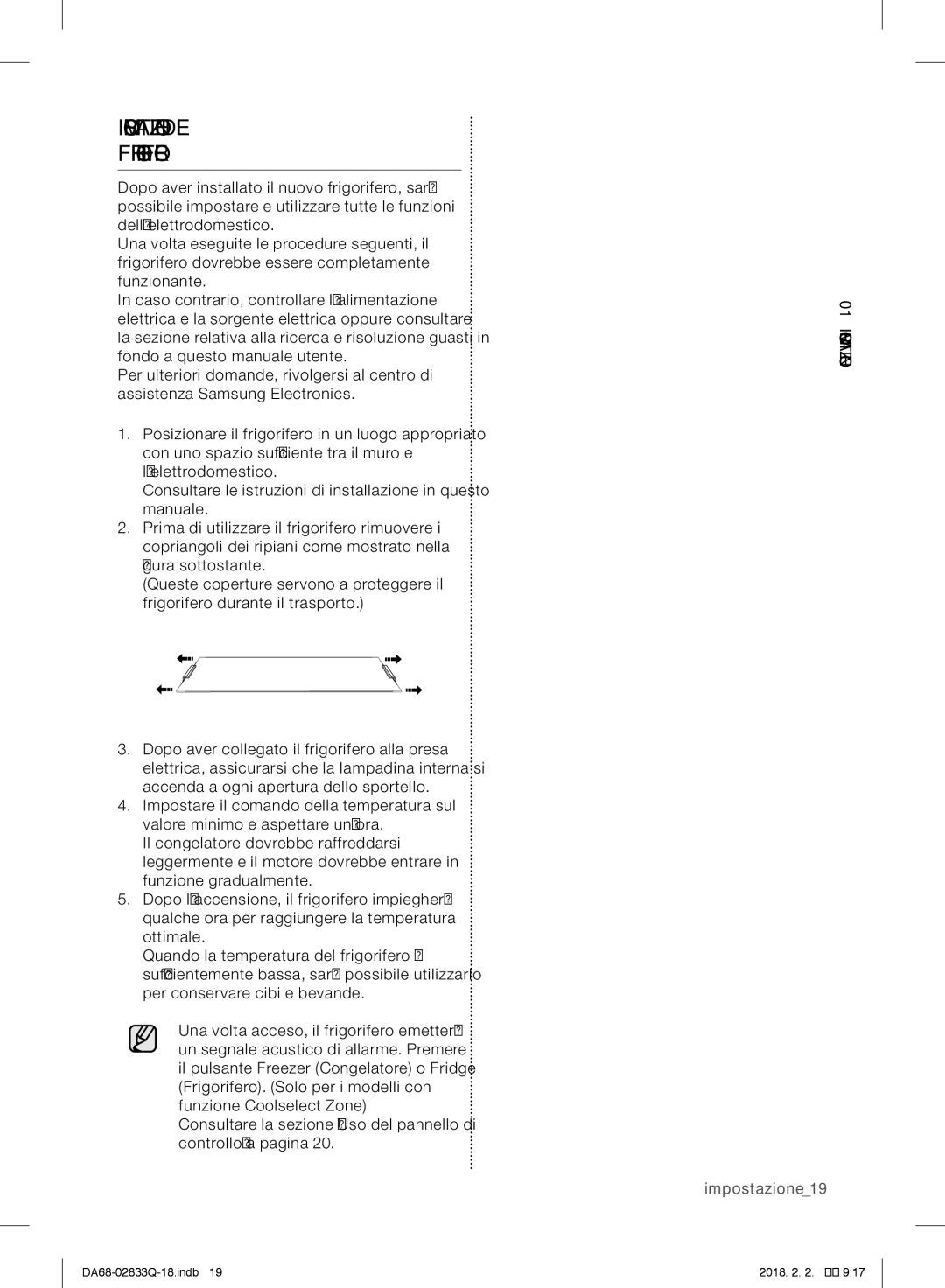 Samsung RB29FERNCSA/EF, RB37J5345SS/EF, RB37J5005SA/EF, RB31FEJNCSS/EF, RB37J5349SL/EF manual Impostazione DEL Frigorifero 