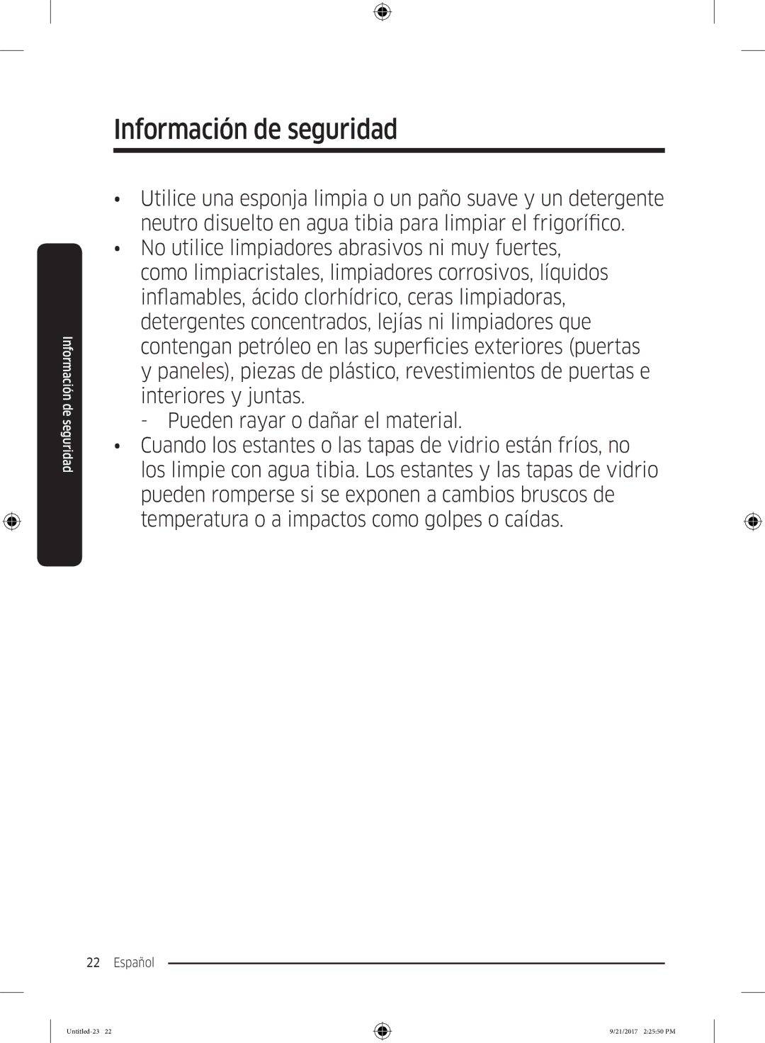 Samsung RB37K6033SS/EF manual Información de seguridad 