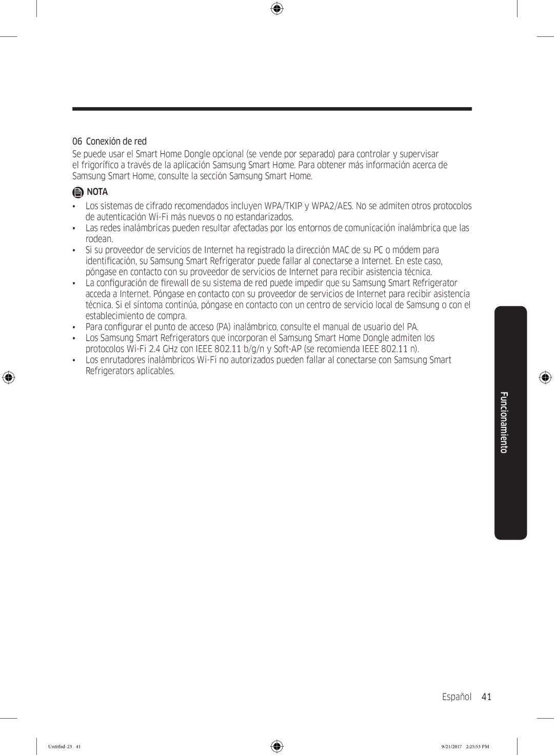 Samsung RB37K6033SS/EF manual Nota 