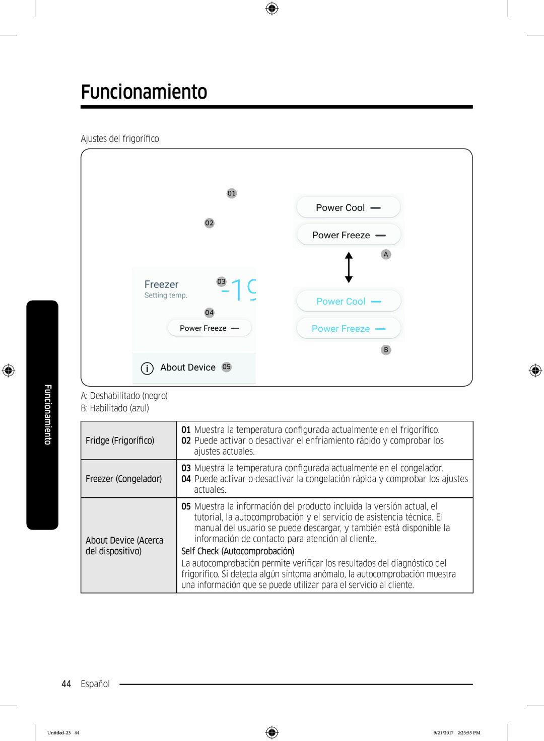 Samsung RB37K6033SS/EF manual Ajustes del frigorífico 