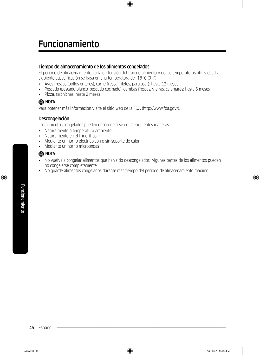 Samsung RB37K6033SS/EF manual Tiempo de almacenamiento de los alimentos congelados, Descongelación 