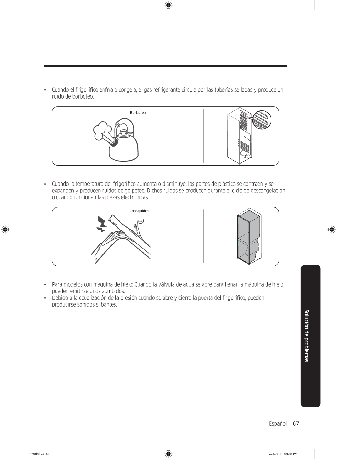 Samsung RB37K6033SS/EF manual Burbujeo 