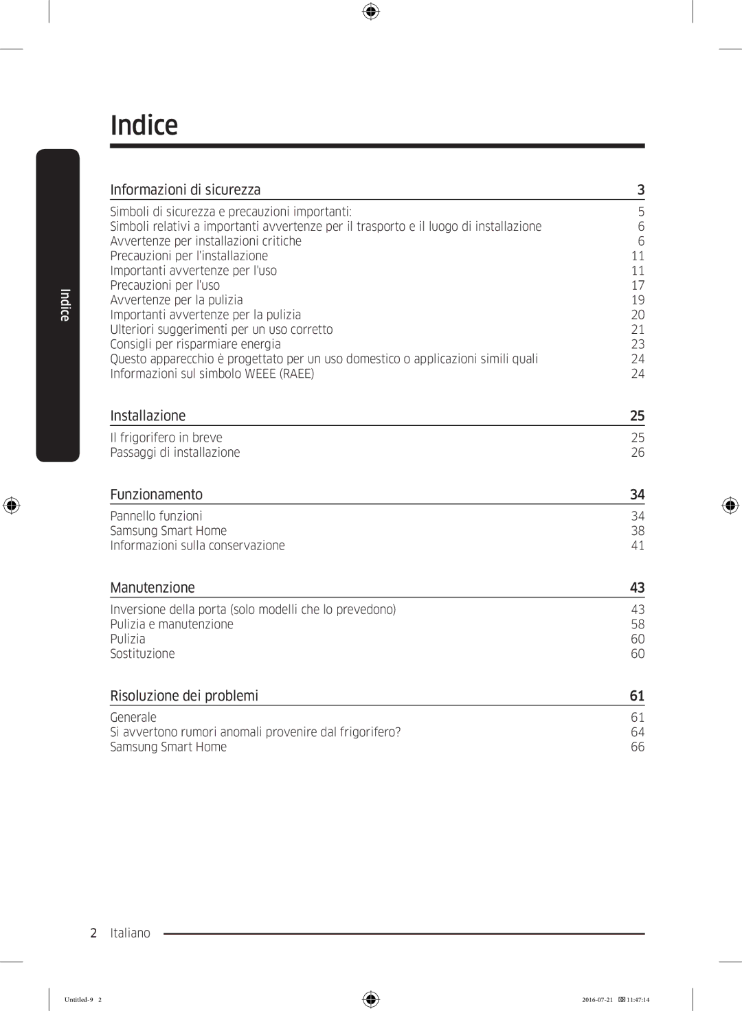 Samsung RB37K63611L/EF Informazioni di sicurezza, Installazione, Funzionamento, Manutenzione, Risoluzione dei problemi 