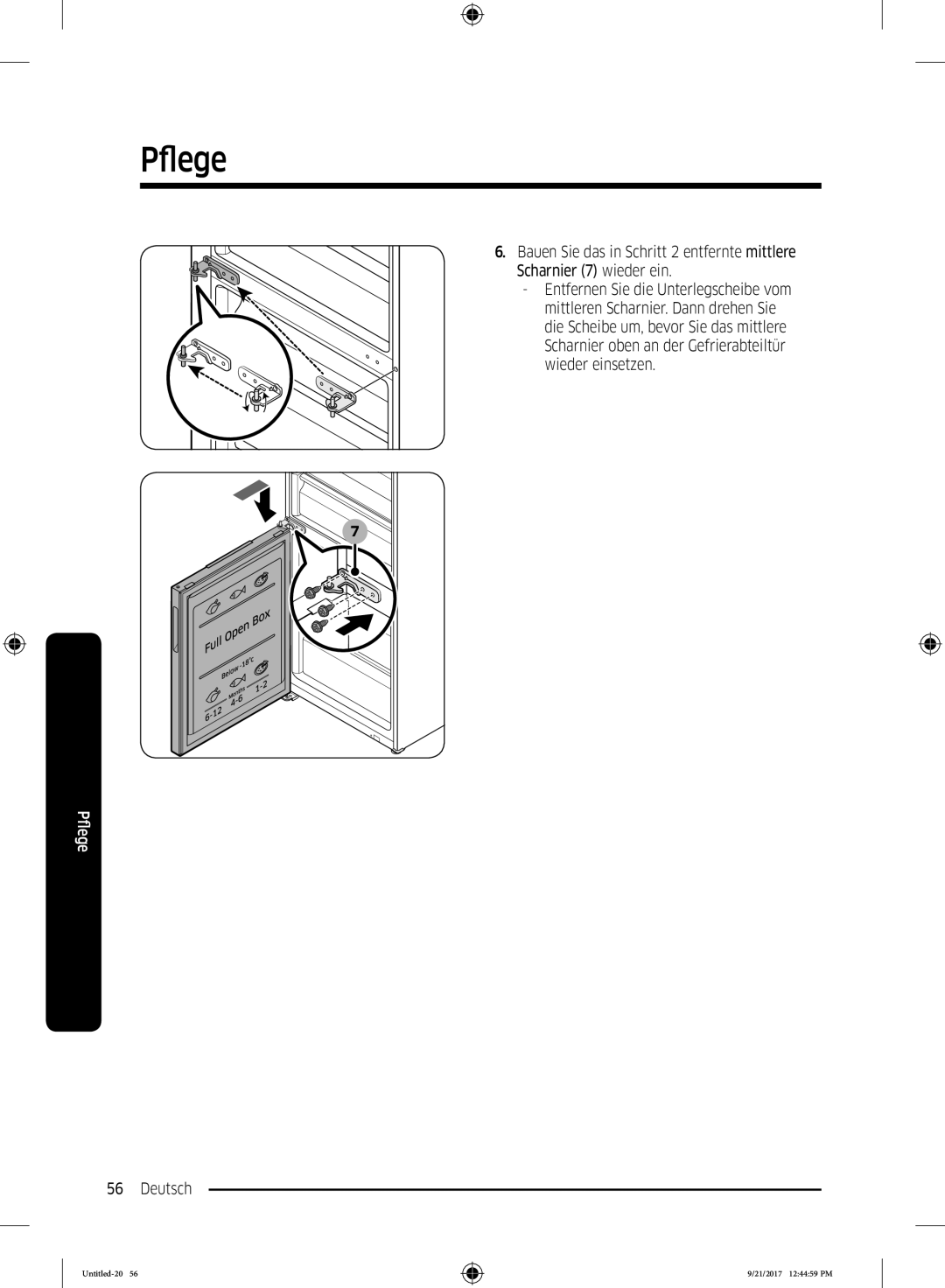 Samsung RB37K63612C/EF, RB34K6100SS/EF, RB34K6032SS/EF, RB33K3000SA/EF manual Pflege 