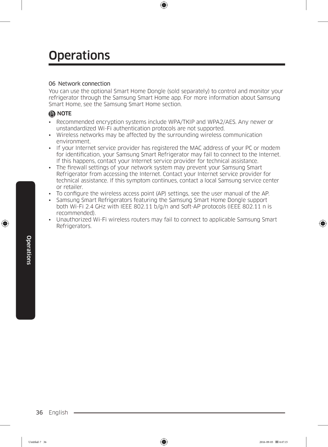 Samsung RB37K63612C/EF, RB37K63632C/EF manual Operations 