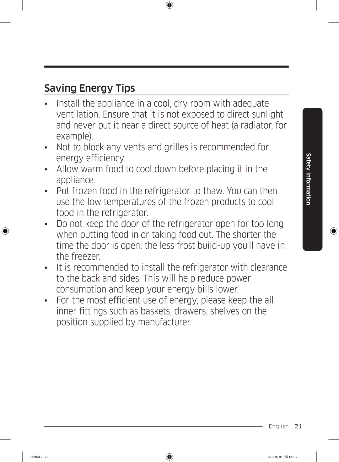 Samsung RB37K63632C/EF, RB37K63612C/EF manual Saving Energy Tips 