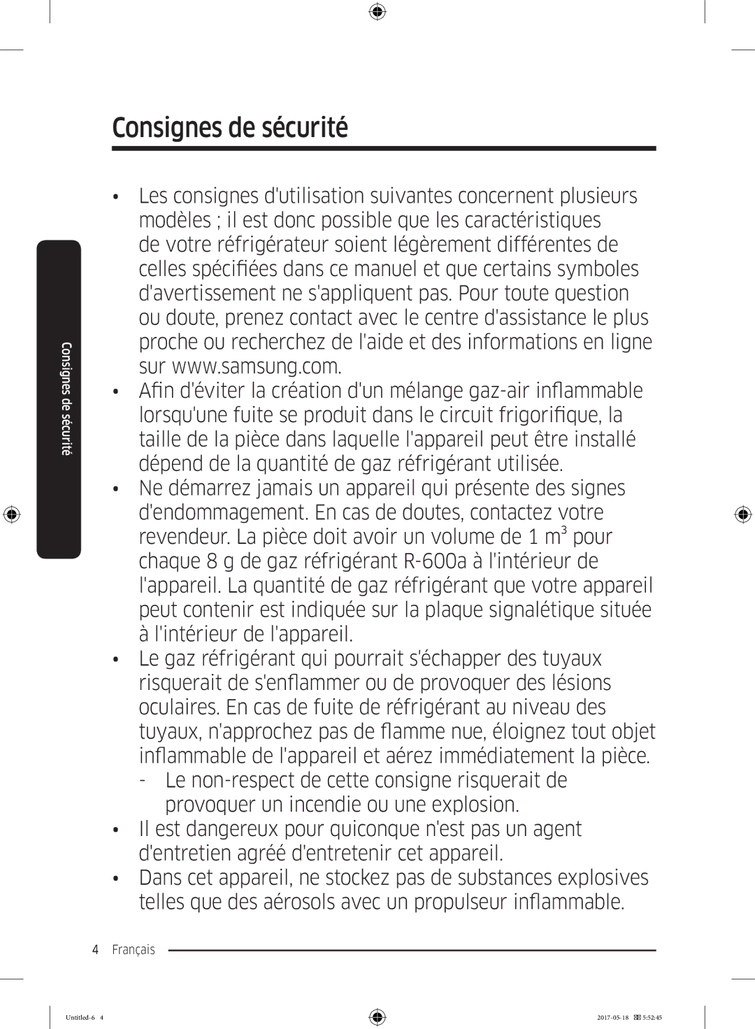 Samsung RB38M7998S4/EF, RB38K7998S4/EF, RL37J501MSA/EG manual Consignes de sécurité 