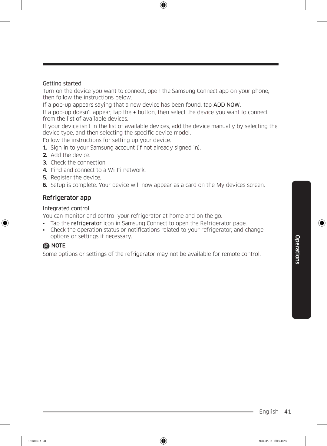 Samsung RB38M7998S4/EF, RB38K7998S4/EF, RL37J501MSA/EG manual Refrigerator app 