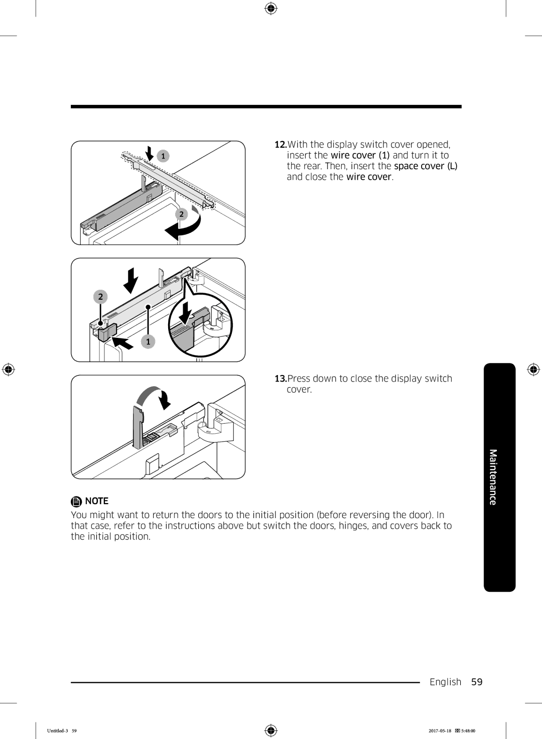 Samsung RB38M7998S4/EF, RB38K7998S4/EF, RL37J501MSA/EG manual Maintenance 