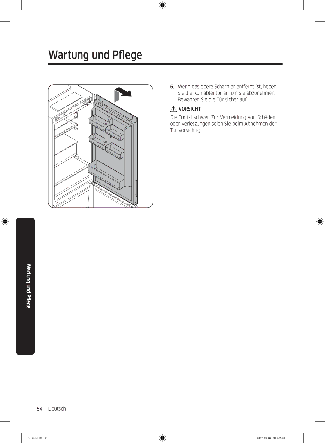 Samsung RB38K7998S4/EF manual Wartung und Pflege 