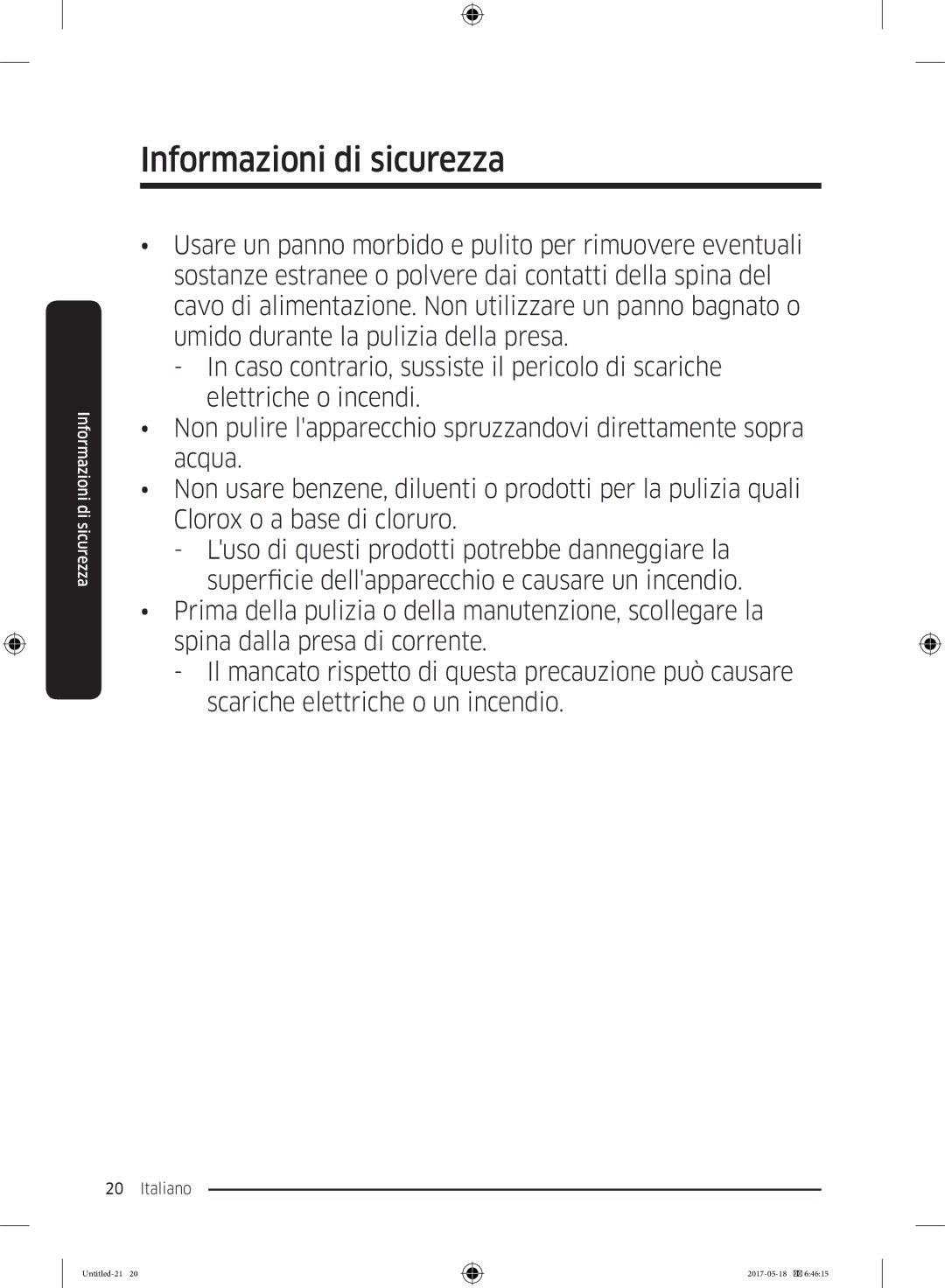 Samsung RB38K7998S4/EF manual Informazioni di sicurezza 