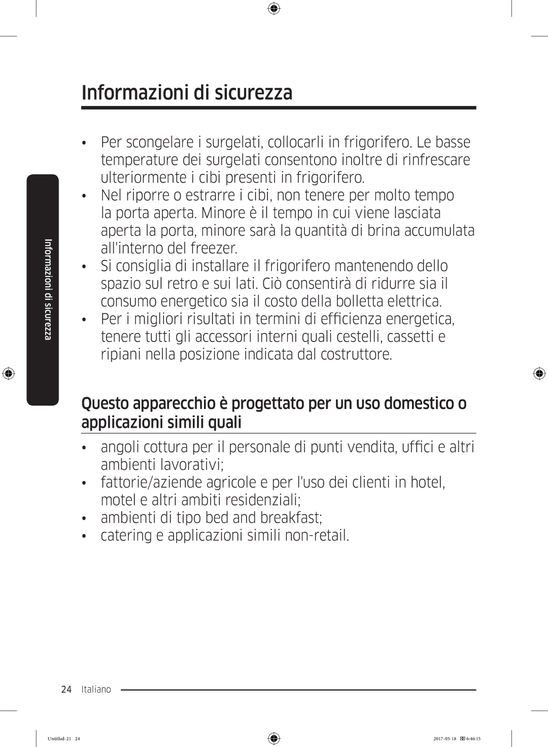 Samsung RB38K7998S4/EF manual Informazioni di sicurezza 