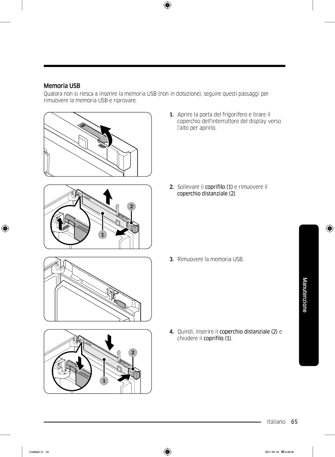 Samsung RB38K7998S4/EF manual Memoria USB 