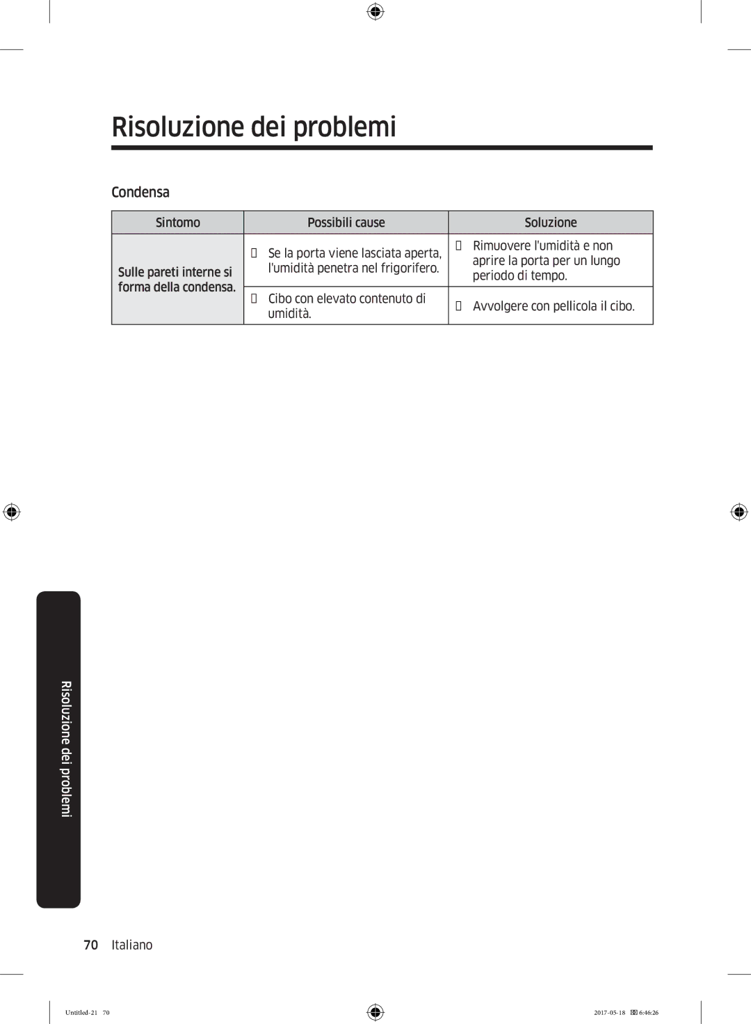 Samsung RB38K7998S4/EF manual Condensa 