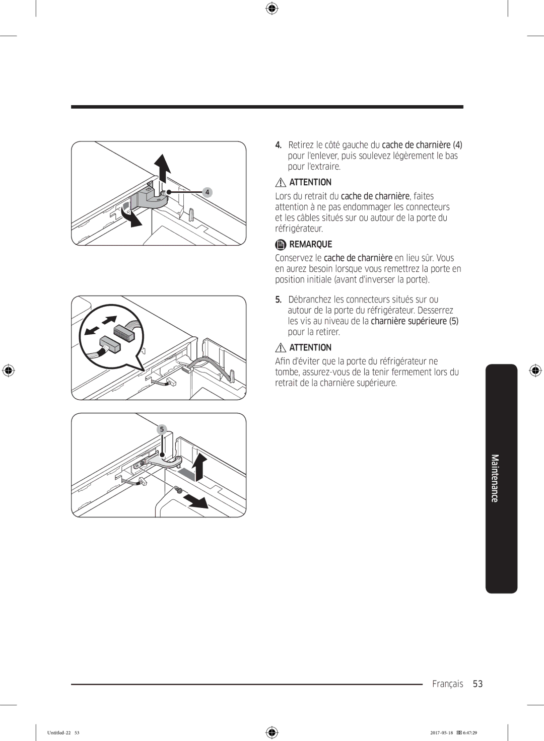 Samsung RB38K7998S4/EF manual Remarque 