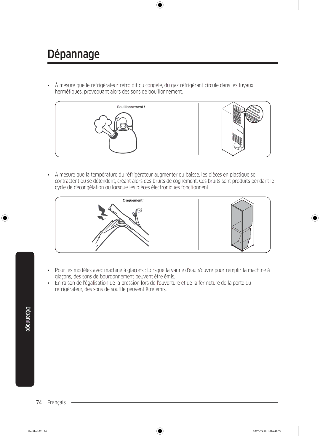 Samsung RB38K7998S4/EF manual Bouillonnement 