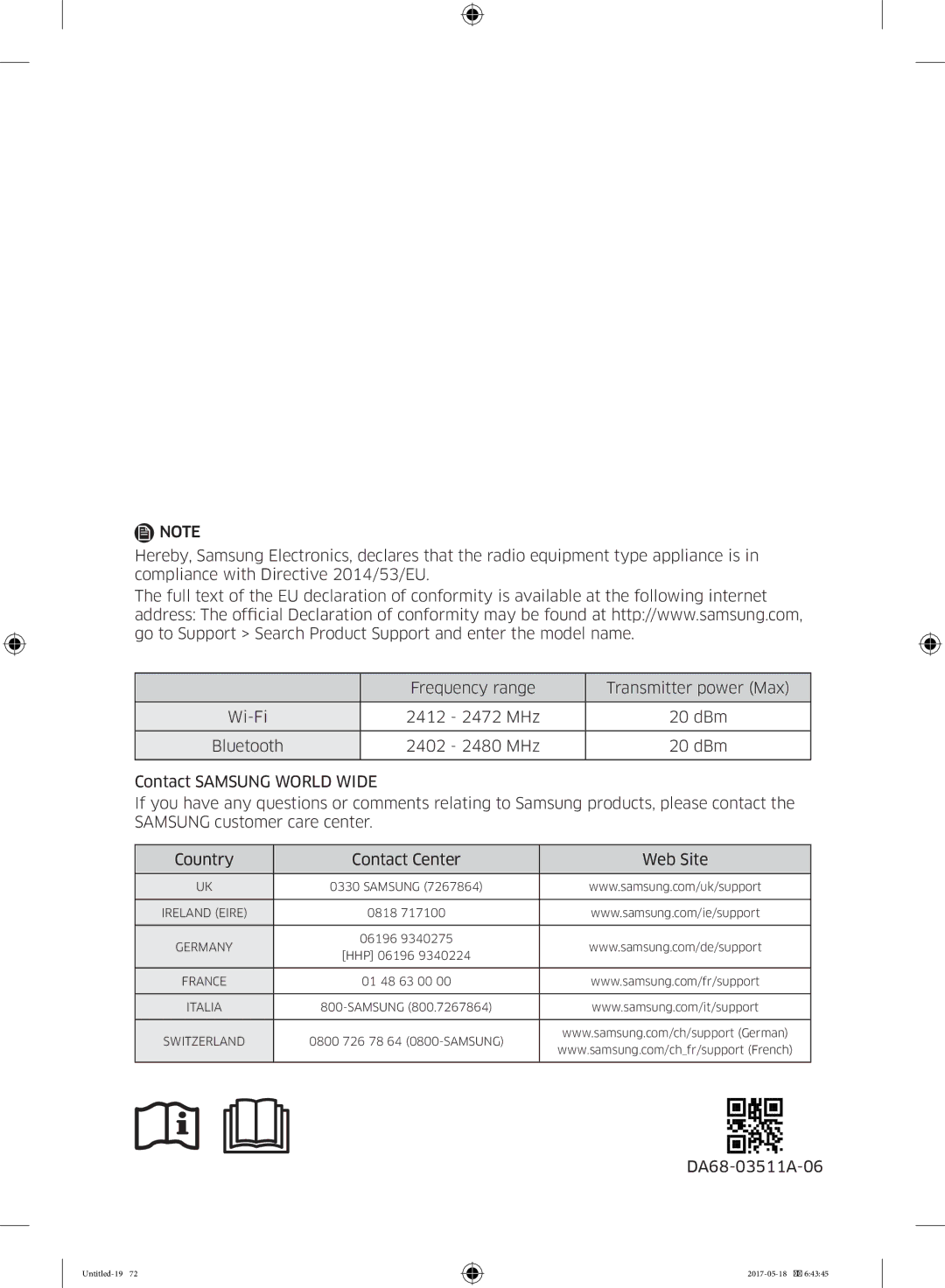 Samsung RB38K7998S4/EF manual DA68-03511A-06 