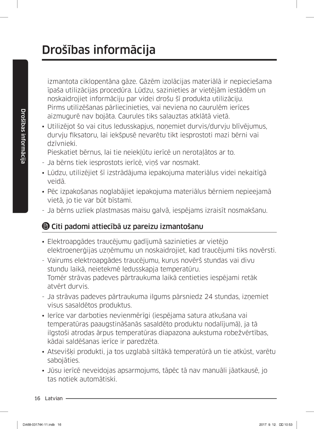 Samsung RB41J7859S4/EF, RB41J7235SR/EF, RB41J7215SR/EF, RB41J7734B1/EF manual Citi padomi attiecībā uz pareizu izmantošanu 