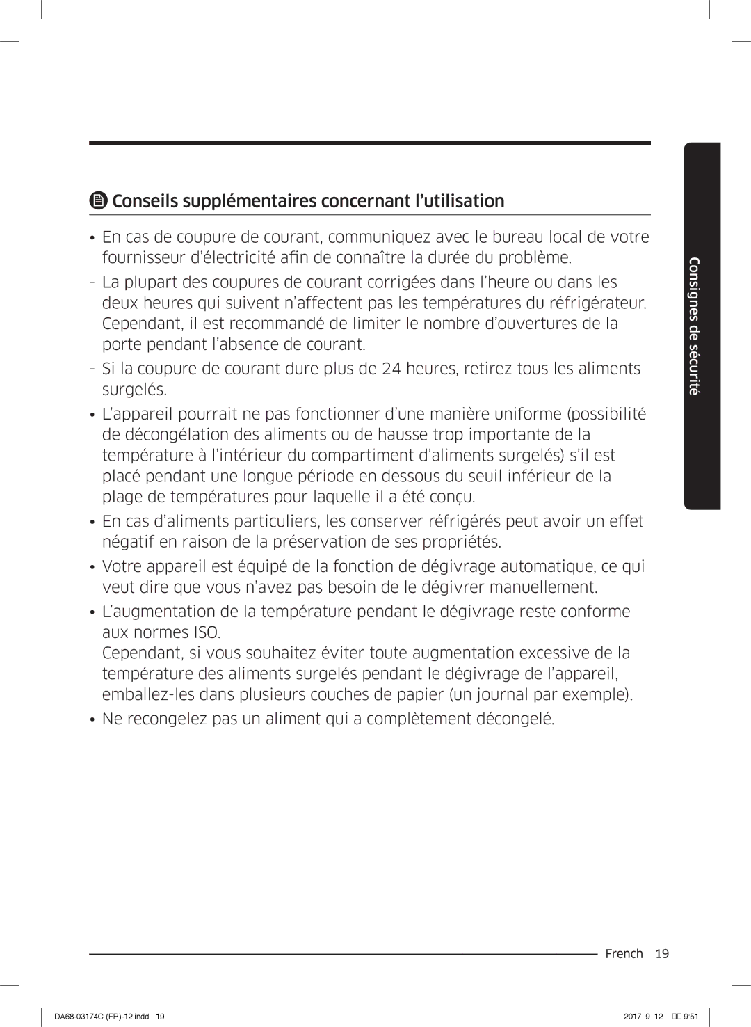 Samsung RB41J7215SR/EF, RB41J7359S4/EF, RB41J7000WW/EF, RB33J3000WW/EF Conseils supplémentaires concernant l’utilisation 