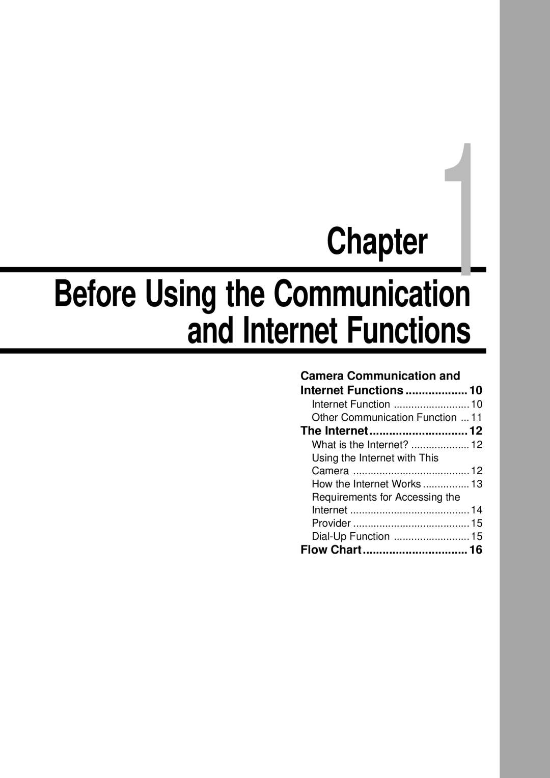 Samsung RDC-I500 manual Camera Communication Internet Functions, Flow Chart 