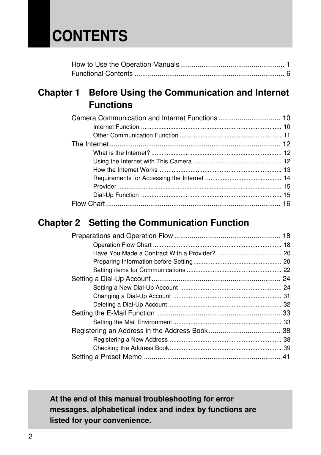 Samsung RDC-I500 manual Contents 