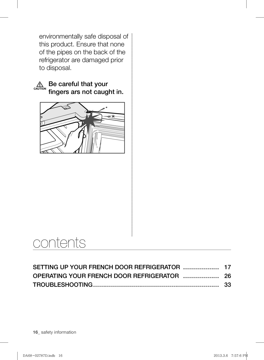 Samsung RF220NCTASP/ML manual Contents 