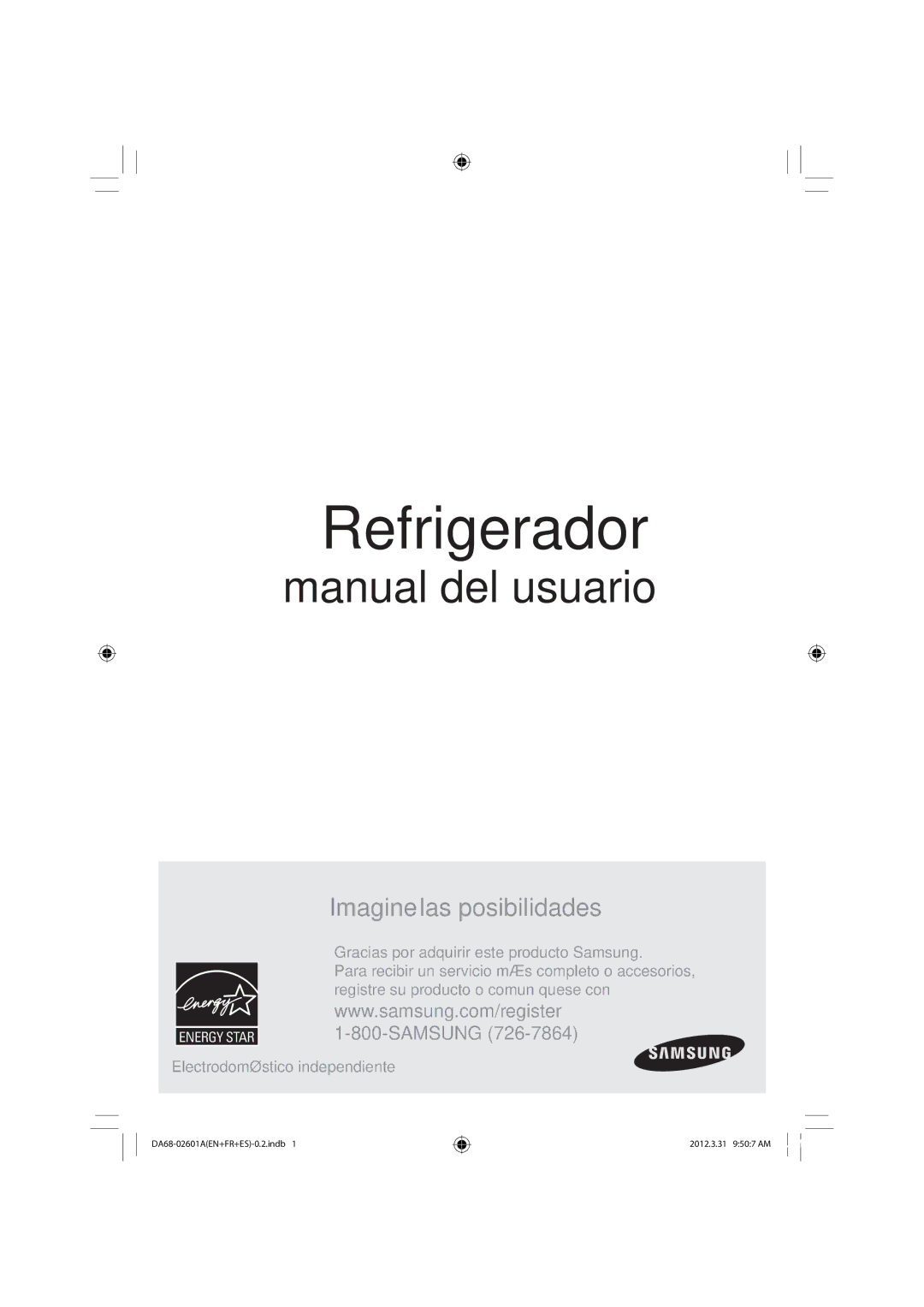 Samsung RF263BEAEWW, RF263BEAEBC, RF263BEAESR Gracias por adquirir este producto Samsung, Electrodoméstico independiente 