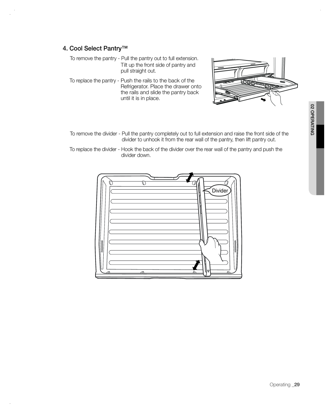 Samsung RF265AA, RF266AA user manual Cool Select Pantry 