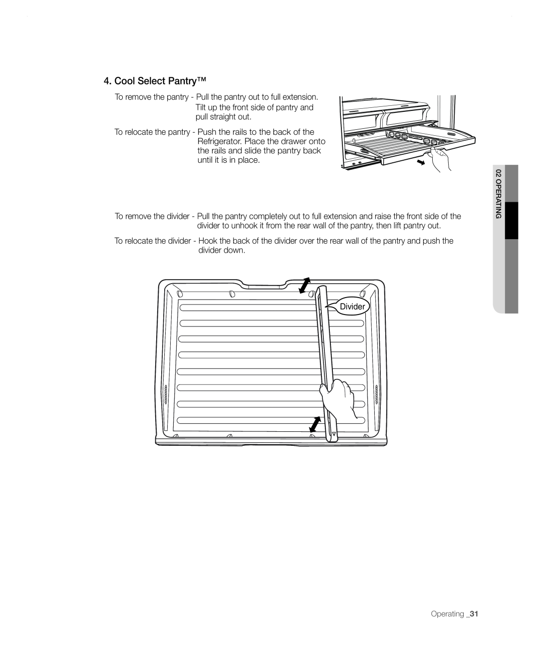 Samsung RF267AA user manual Cool Select Pantry 