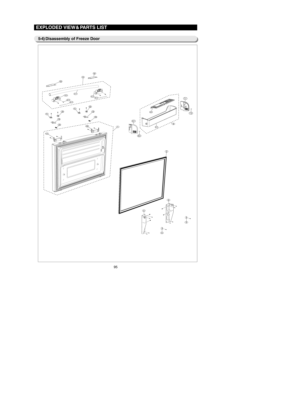 Samsung RF267AERS, RF267AEBP, RF267AE**, RF26XAERS, RF26XAEPN, RF26XAE**, RF26XAEXAA, RF267AEWP Disassembly of Freeze Door 