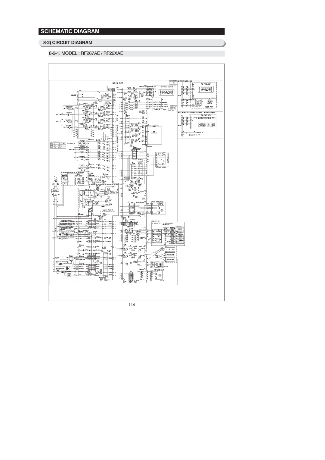 Samsung RF26XAEXAA, RF267AEBP, RF267AE**, RF26XAERS, RF26XAEPN Schematic Diagram, MODEL RF267AE / RF26XAE, Circuit Diagram 