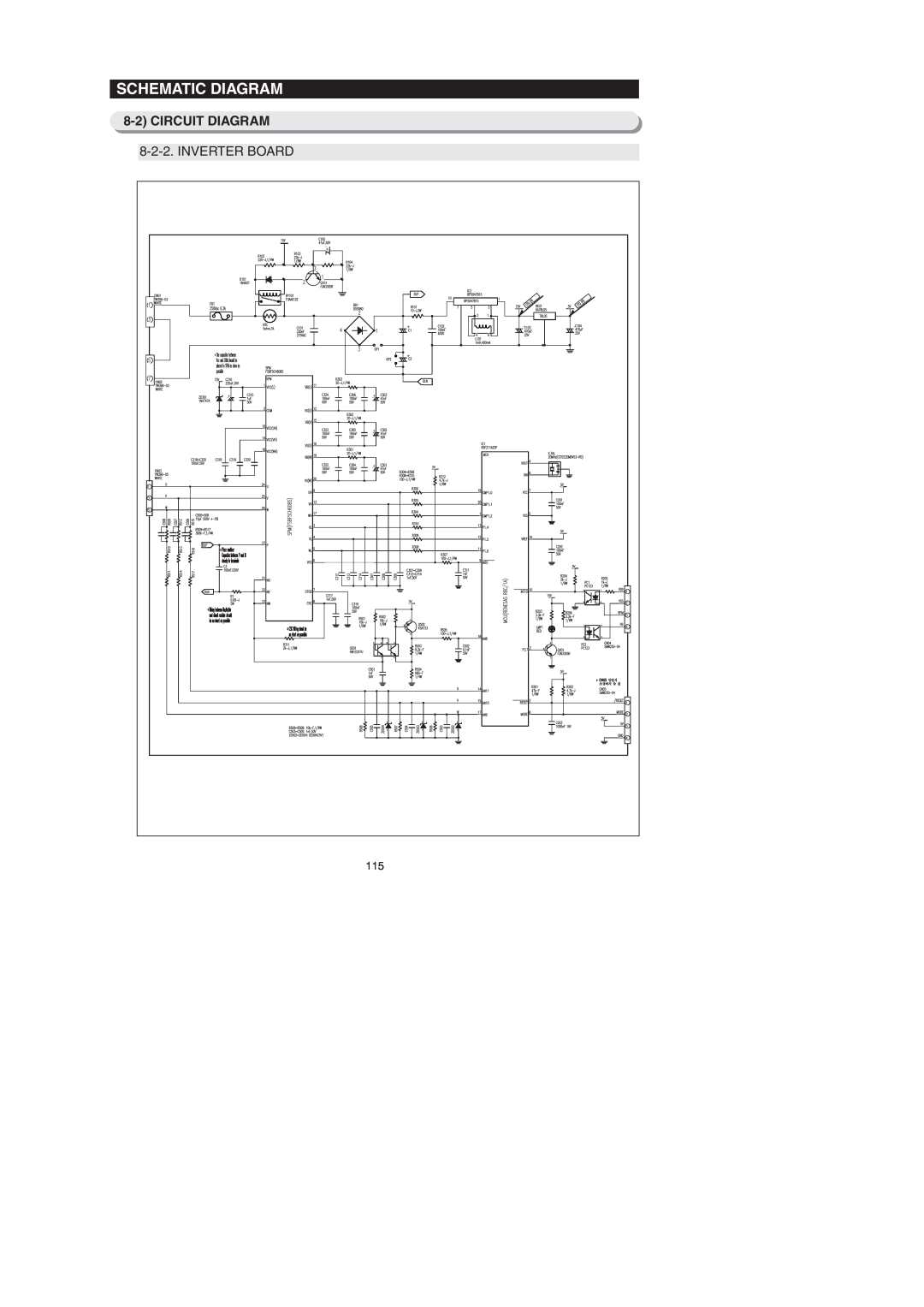 Samsung RF267AERS, RF267AEBP, RF267AE**, RF26XAERS, RF26XAEPN, RF26XAE** Schematic Diagram, Circuit Diagram, Inverter Board 