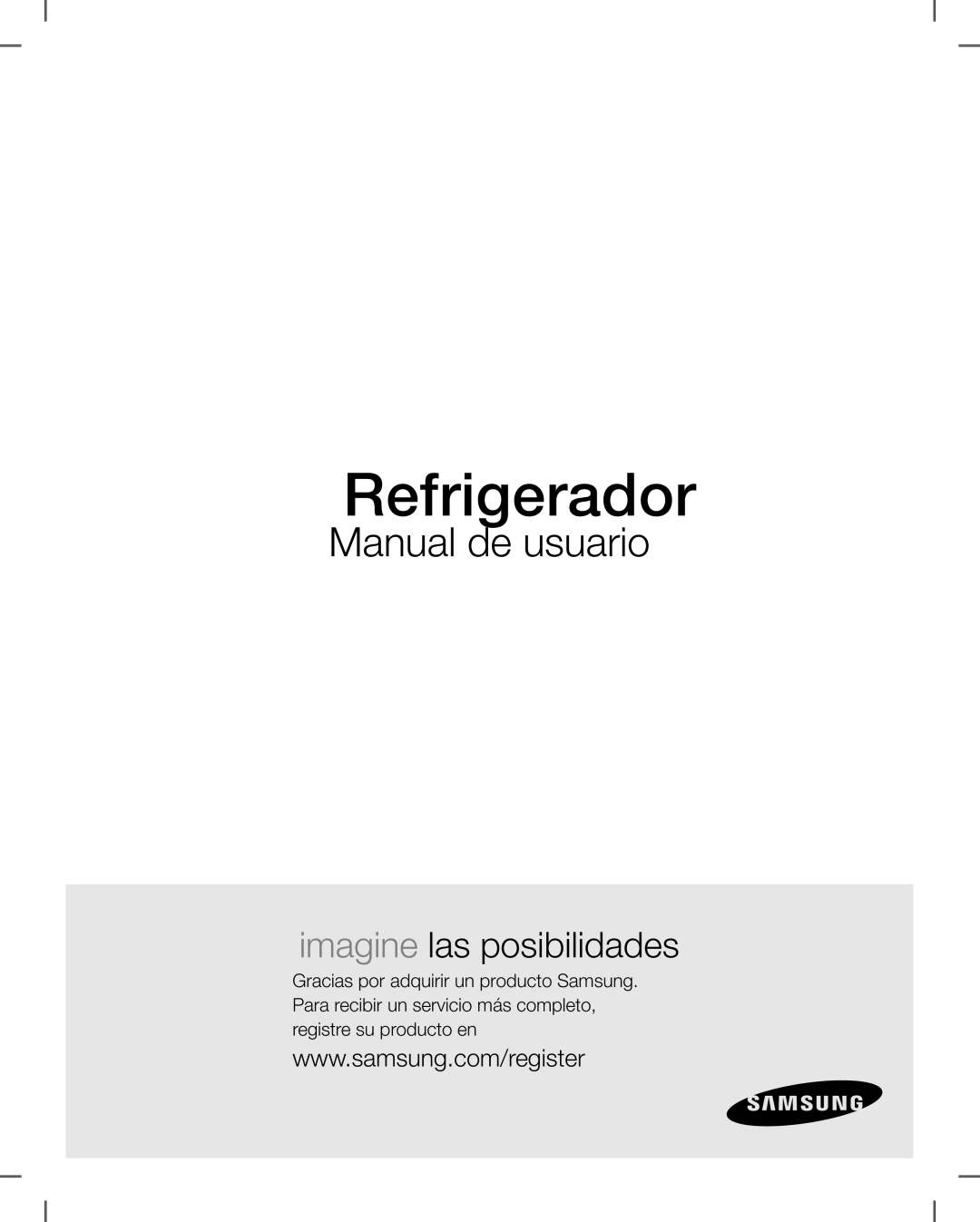 Samsung RF268AB user manual Refrigerador 