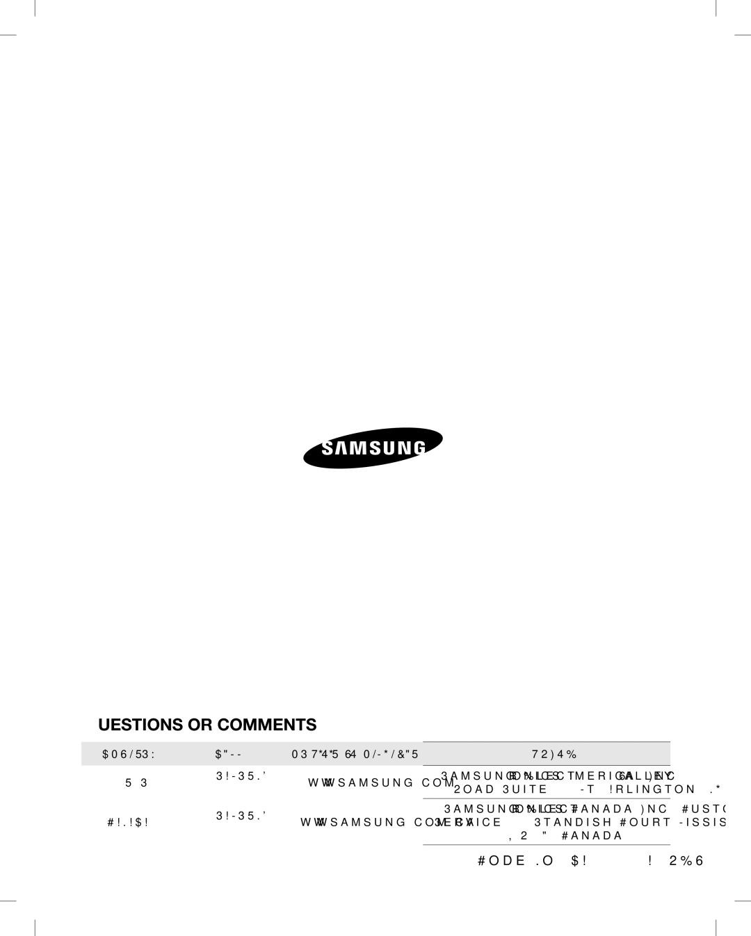 Samsung RF268AB user manual Questions or COMMENTS?, Country Call Or Visit US Online AT Write 