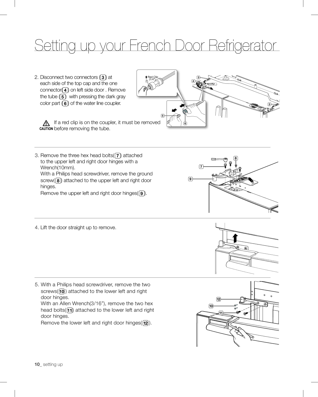 Samsung RF26V user manual Disconnect two connectors 3 at 