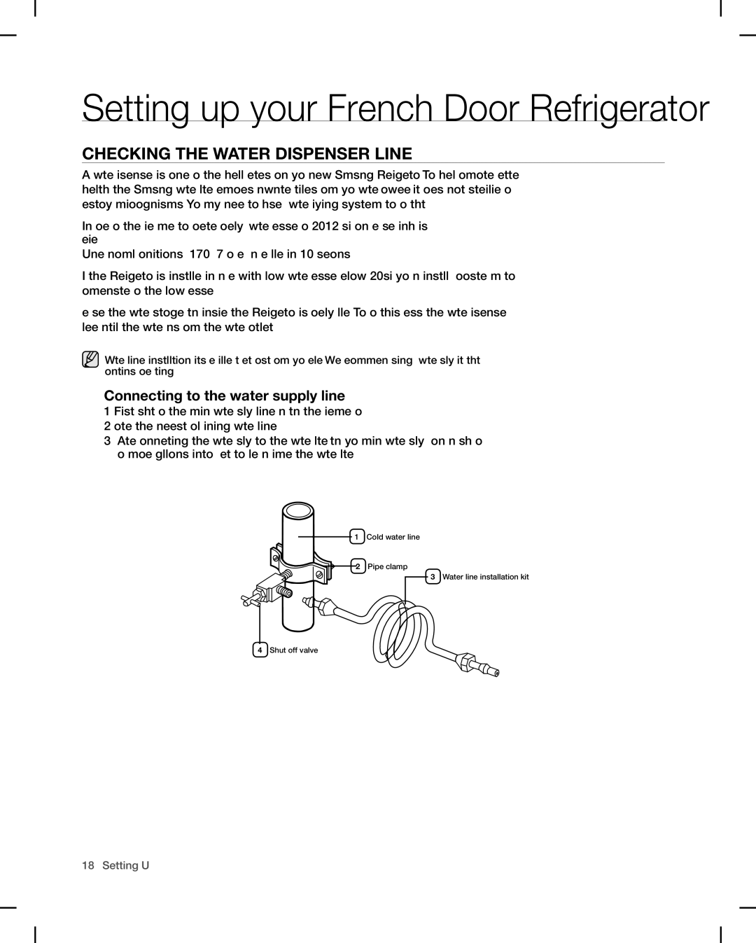 Samsung RF26V user manual Checking the Water Dispenser Line, Connecting to the water supply line 