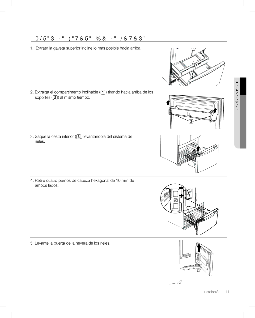 Samsung RF26V user manual Montar LA Gaveta DE LA Nevera 