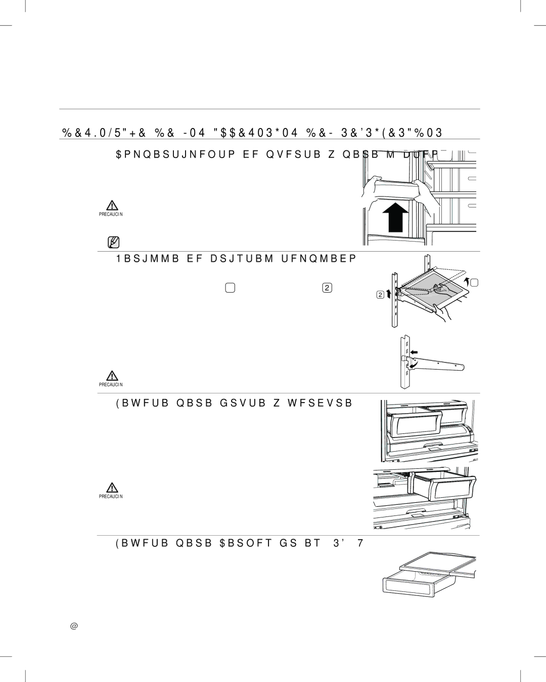 Samsung RF26V user manual Desmontaje DE LOS Accesorios DEL Refrigerador, Compartimento de puerta y para lácteos 