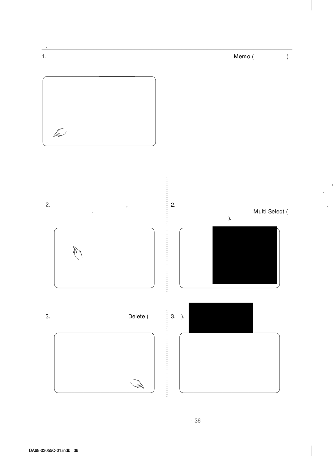 Samsung RF28HMELBSR/ML manual Удаление заметок, Чтобы удалить несколько заметок, Выполните следующие действия 