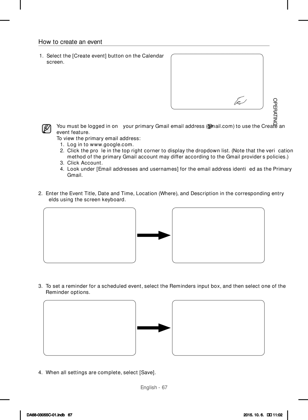 Samsung RF28HMELBSR/ML manual How to create an event 